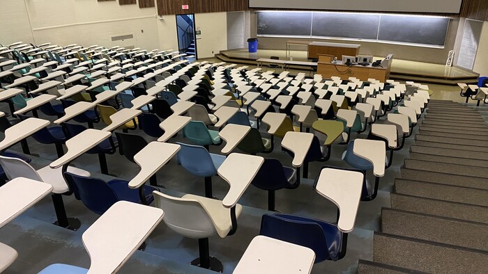 Une salle de classe à l'Université de la Saskatchewan, à Saskatoon.