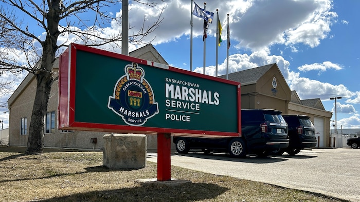 Le quartier général du Saskatchewan Marshals Service vu de face.