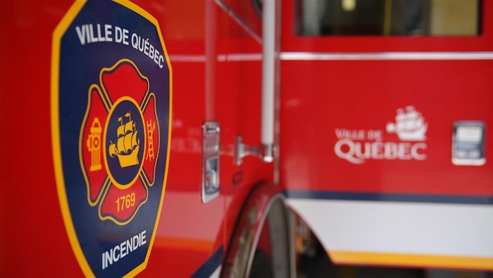 Un camion du Service de protection contre l'incendie de la Ville de Québec.