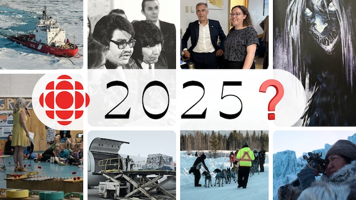 Montage photos avec l'année 2025 écrit au centre.
