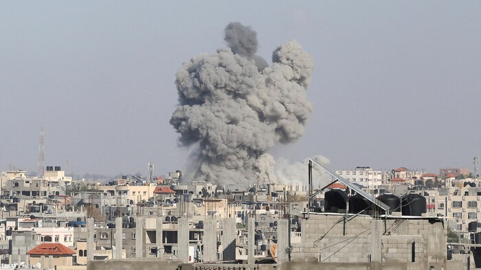 Rafah bombardée.