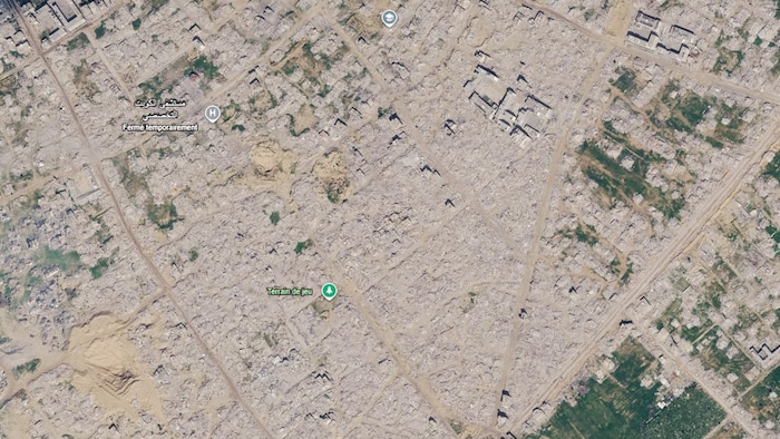 Une image satellite prise en février 2026 de la ville de Rafah, à la frontière avec l'Égypte.