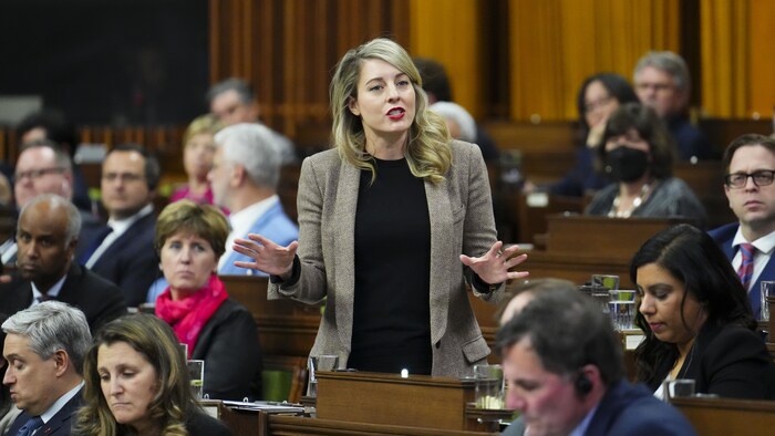 ميلاني جولي في مجلس العموم الكندي.