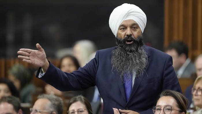 Randeep Sarai debout aux Communes. 