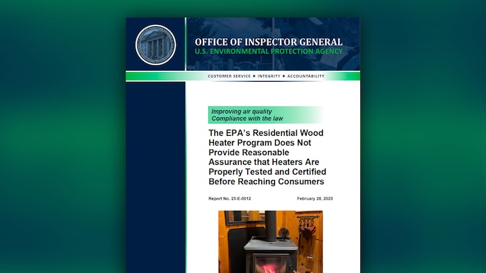 Capture d’écran de la page de couverture du rapport sur la norme EPA en format PDF.