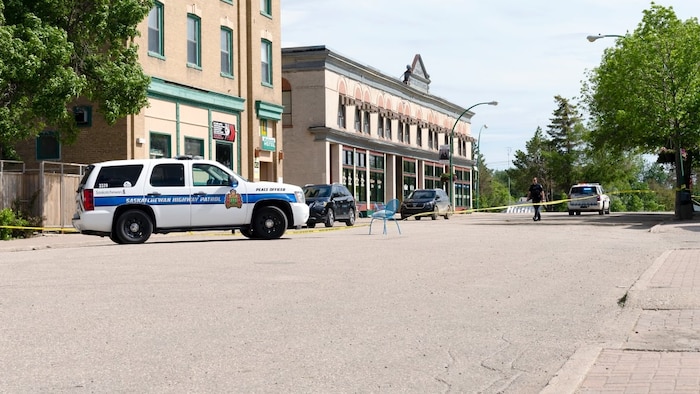 crime scene. RCMP continue to investigate in Wolseley, Sask., following Patton's death.