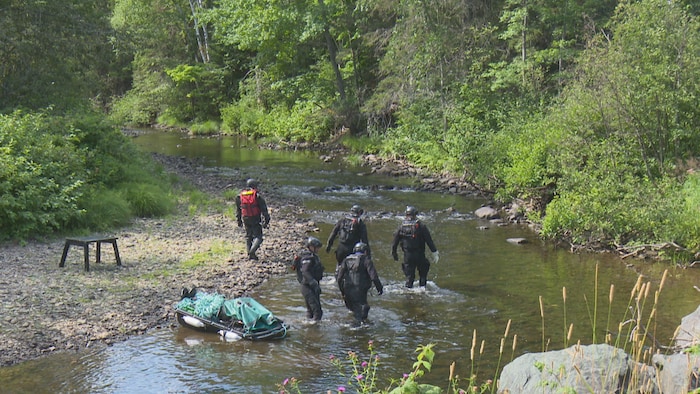 Les recherches se concentrent dans cette rivière à Middle River, au sud de Bathurst.