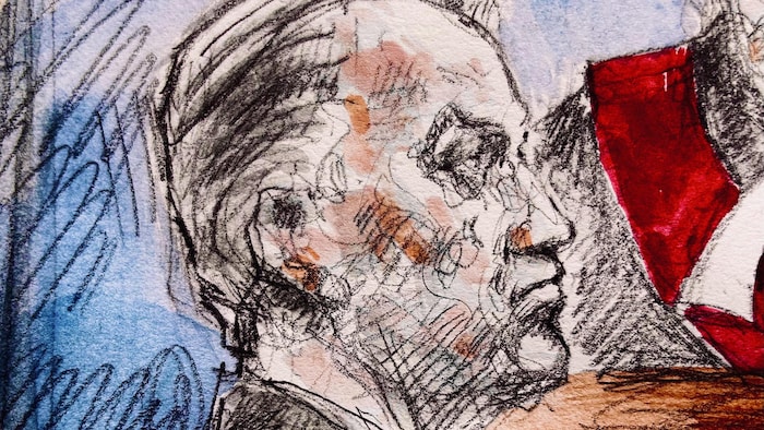 Une illustration judiciaire du procès.