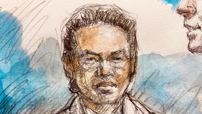 Une illustration judiciaire du procès.