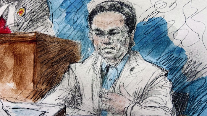 Une illustration judiciaire du procès.