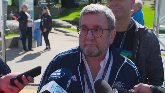 Régis Labeaume assistait au Grand Prix cycliste