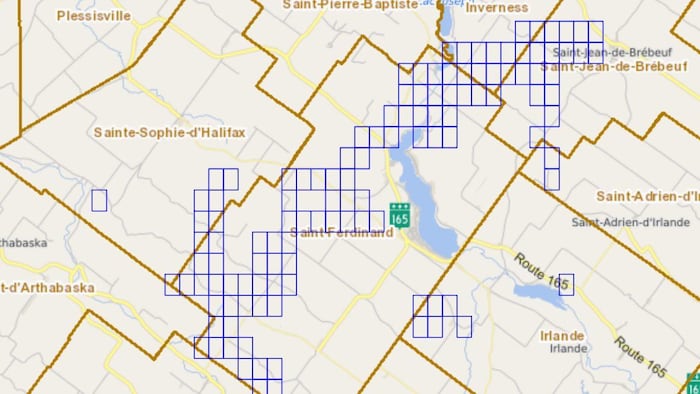 Carte des claims de l'entreprise Richmond Hill Ressources. 