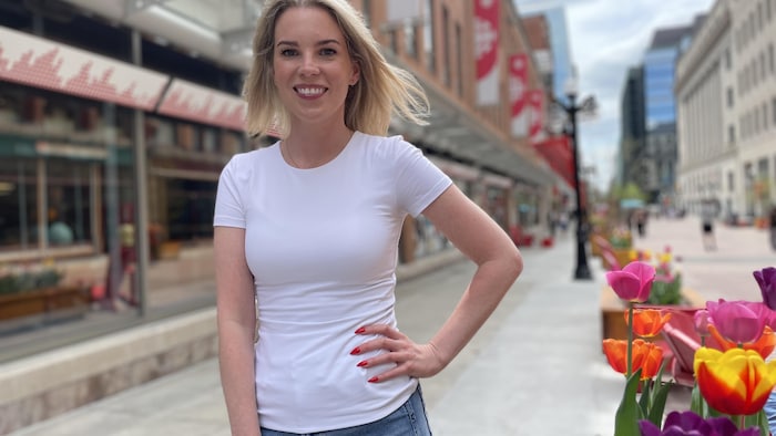 Jill Clark sur la rue Sparks à Ottawa.