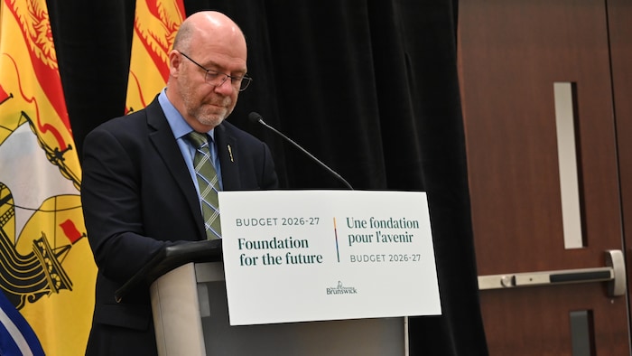 Le ministre des Finances du Nouveau-Brunswick René Legacy. 
