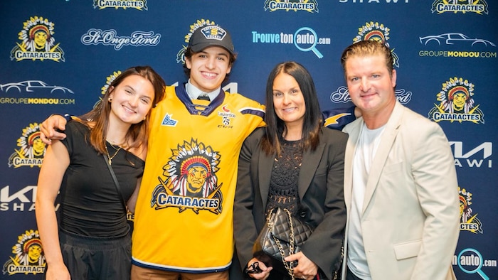 Frédéric Bergeron et sa famille.