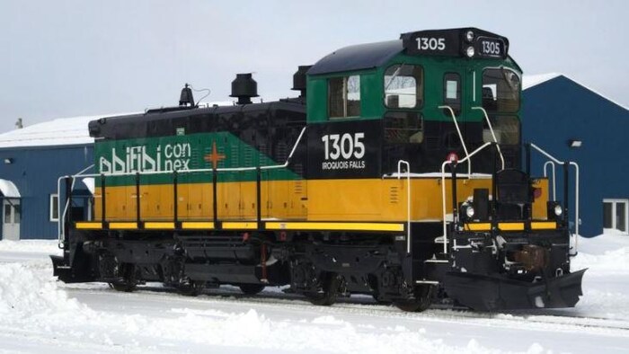 La locomotive DESX 1305 à Iroquois Falls.