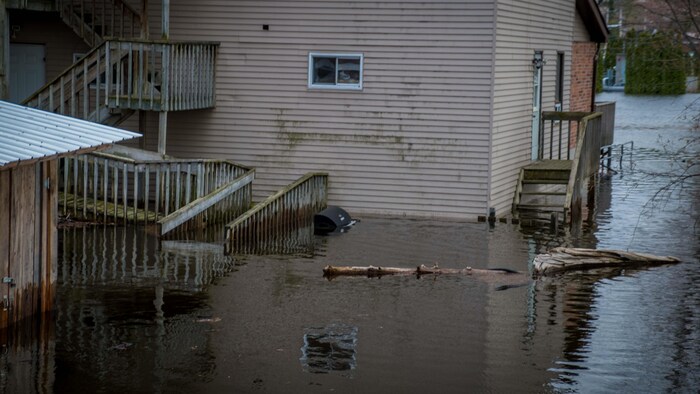 Une résidence inondée.
