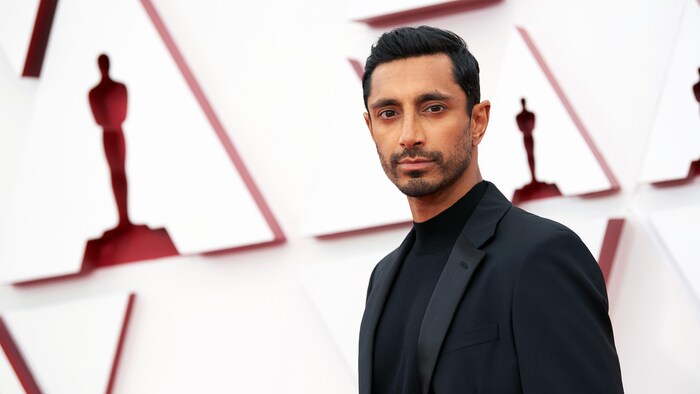 
Actor Riz Ahmed at the Oscars ceremony, April 25, 2021.