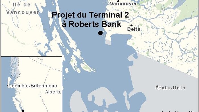 Une carte du port Robert Banks qui se trouve à Delta, au sud de Vancouver