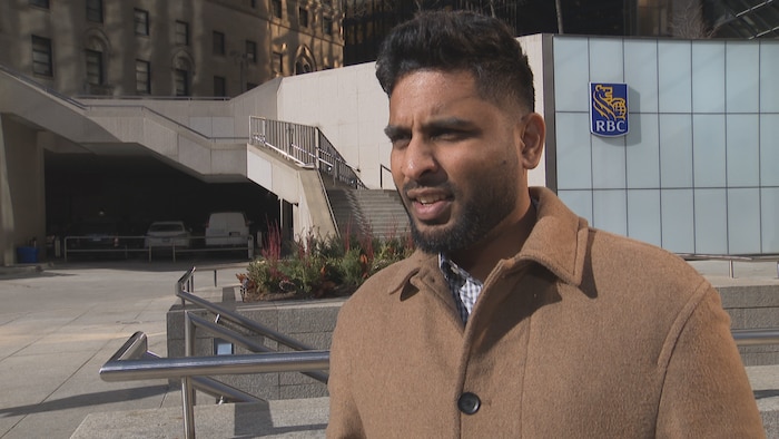 Rohith Krishnan in Toronto's financial district.