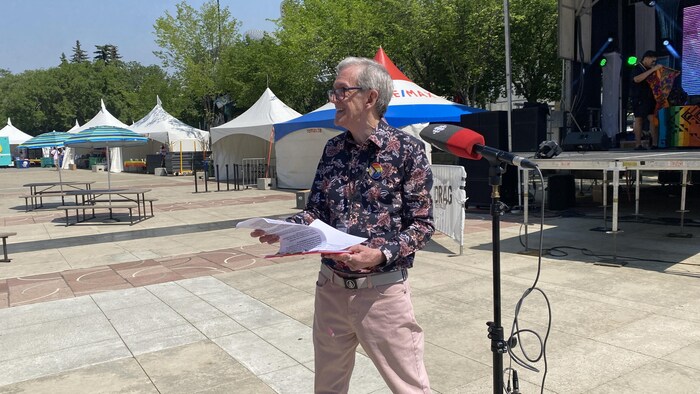 Le porte-parole pour le comité organisateur de Pride Edmonton, Ron Byers, le 30 mai 2025.
