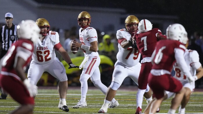 Les Redbirds de McGill affrontent le Rouge et Or de l'Université Laval dans un match.