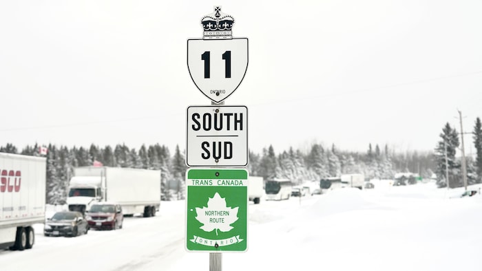 Une fermeture d'un tronçon de la route 11.