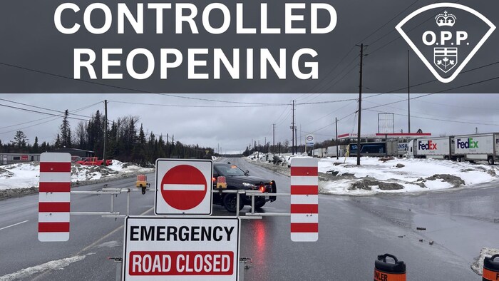 Un route réouverte sous-contrôle.