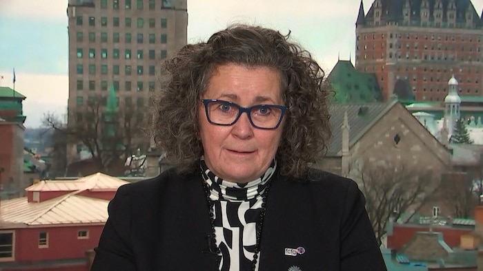 Liane Roy interviewée par vidéoconférence.