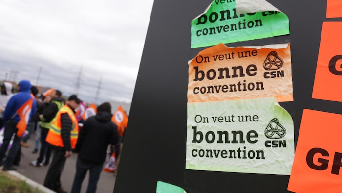 Une manifestation dehors