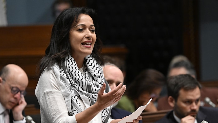 Rupa Ghazal addresses the Speaker of the National Assembly.