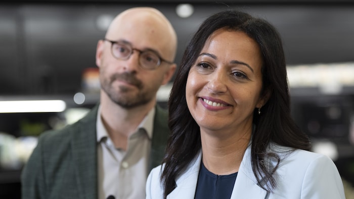 Ruba Ghazal et Sol Zanetti en point de presse.