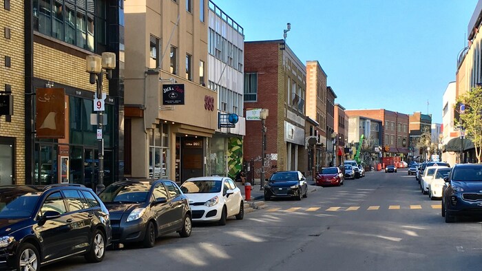 La rue Racine au centre-ville de Chicoutimi