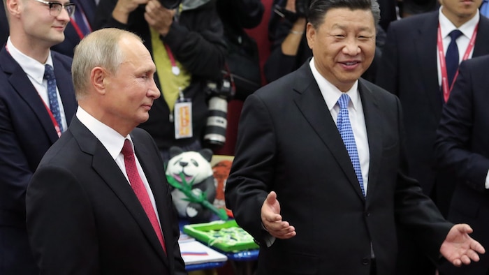 Los presidents de Rusia y China, Vladimir Putin y  Xi Jinping. 