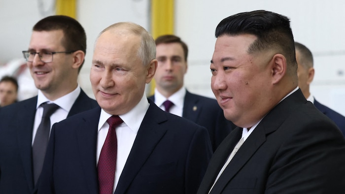 Vladimir Putin and Kim Jong-un.