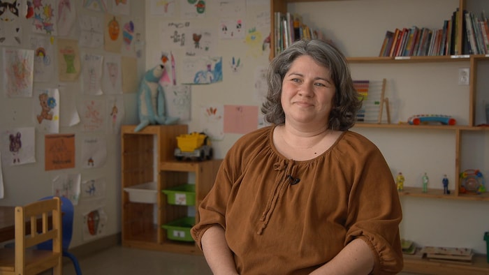 Amélie Lamarche, a midwife at the Maison de naissance Marie-Paule Lanthier, CIUSSS du Nord-de-l'Île-de-Montréal. (Patrick André Perron/Radio-Canada)