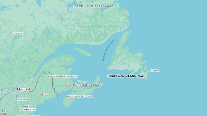 Une carte illustrant Saint-Pierre-et-Miquelon
