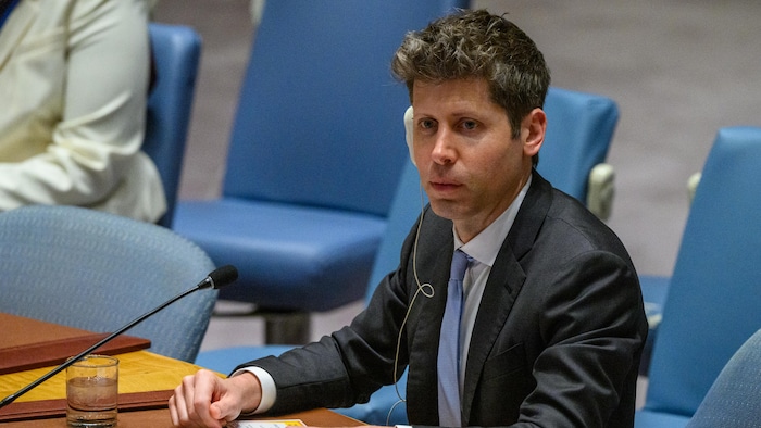 Sam Altman, PDG d’OpenAI, prend la parole lors d’une réunion du Conseil de sécurité des Nations unies (ONU) consacrée à l’intelligence artificielle (IA) et à la sécurité internationale, dans le cadre du chapitre « Maintien de la paix et de la sécurité internationales », lors de la 81e session de l’Assemblée générale des Nations unies (ONU) au siège de l’ONU, le 23 septembre 2026 à New York.