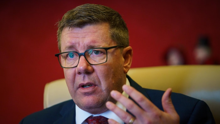 Le premier ministre de la Saskatchewan, Scott Moe, le 16 décembre 2025