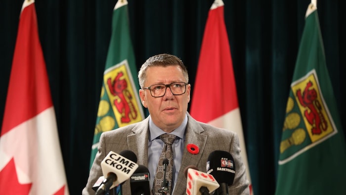 Le premier ministre de la Saskatchewan, Scott Moe, le 27 octobre 2026.