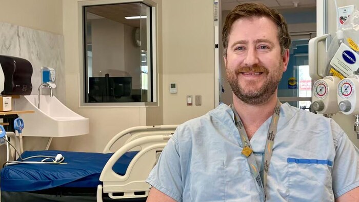 Le Dr Kyle Conrad lors de la « Semaine rurale » s'est déroulée dans le cadre d'un stage à Rankin Inlet, au Nunavut, pendant ses études de médecine.