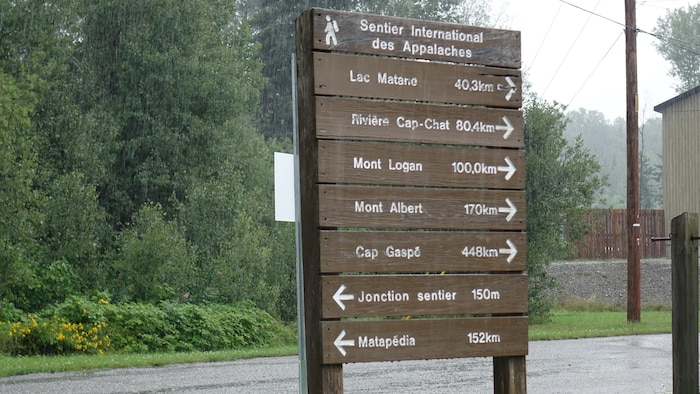 Panneau des sentiers du SIA.