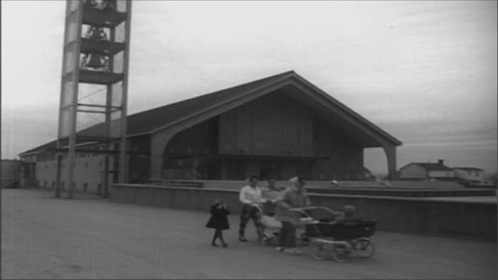 L'église Saint-Joseph de Sept-Îles en 1961.
