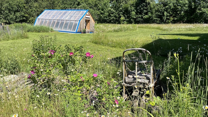 La serre de l'Hébergement aux cinq sens