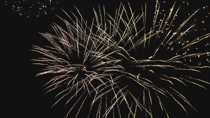 Feux d'artifice à la Fête du Lac des Nations.