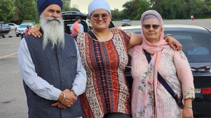 Jagtar Sidhu (left), his daughter Jaspreet and wife Harbhajan were all shot at a home in Caledon, Ontario in November 2023, in an attack that US authorities say was ordered by Ryan Wedding and his second-in-command, Andrew Clark. Jaspreet was the only survivor. 