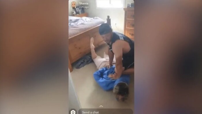 This screengrab from the Snapchat video posted May 30, 2020 by Shania Lavallee was circulated and led to a social media campaign against her and her sister Justine.