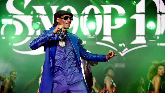Snoop Dogg sur scène.
