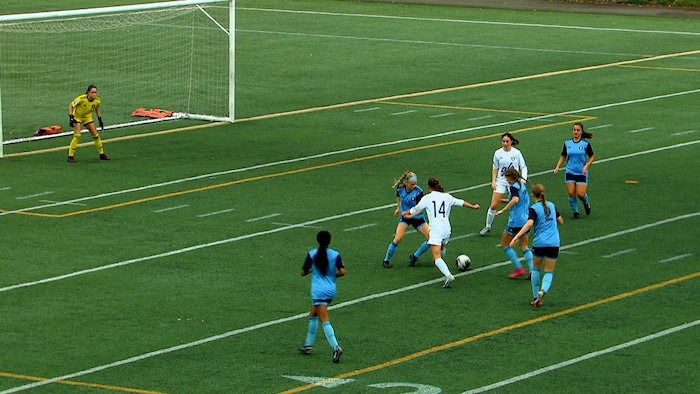 L'équipe féminine du Nouveau-Brunswick affronte celle du Québec. 