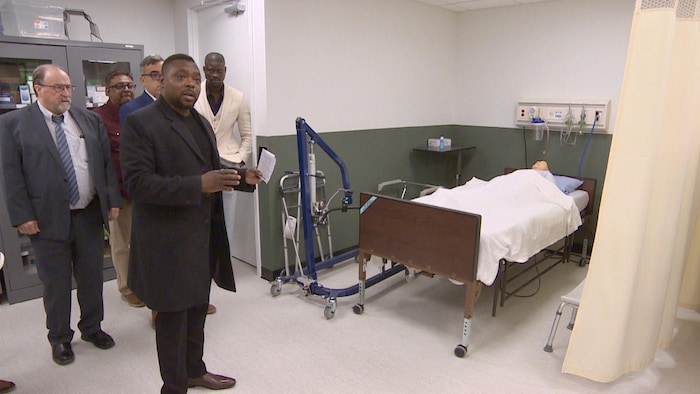 Une salle de classe pour les cours de soins infirmiers au nouveau campus réginois du Collège Mathieu.